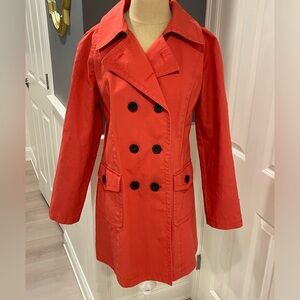 Ann Taylor Loft Coral Trench Coat